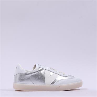 Victoria Berlin Metallic T Toe Trainer - Silver